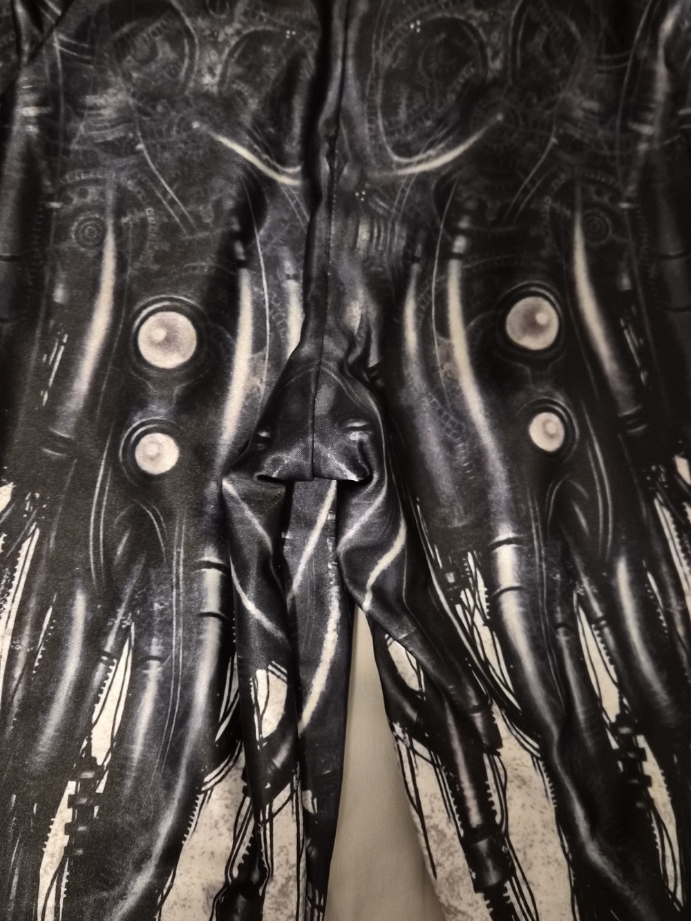 Blackmilk Black & White Bio-Mechanical cyberpunk Leggings